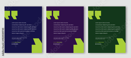 Modern quote social media post template vector, quote card template design