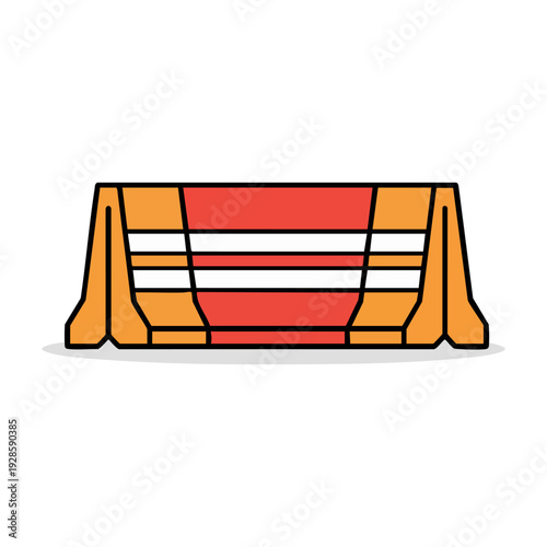 vector of road barrier