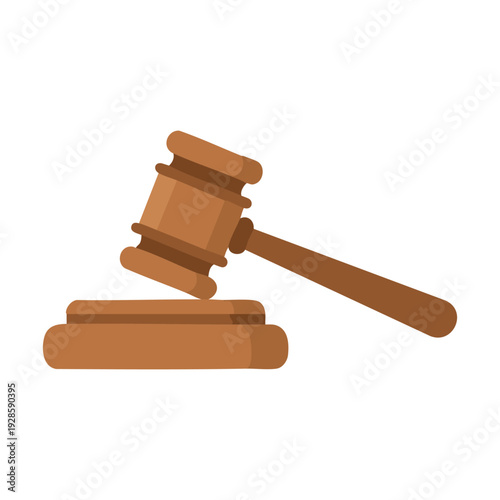 wooden judge gavel resting on sound block