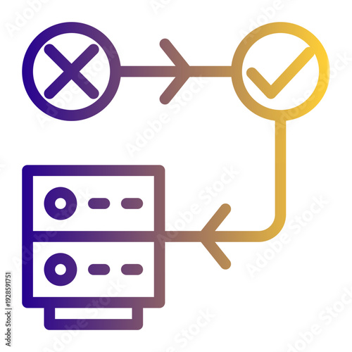 Cyberattack redirecting traffic by corrupting the domain name system cache (Outline Gradient Style)