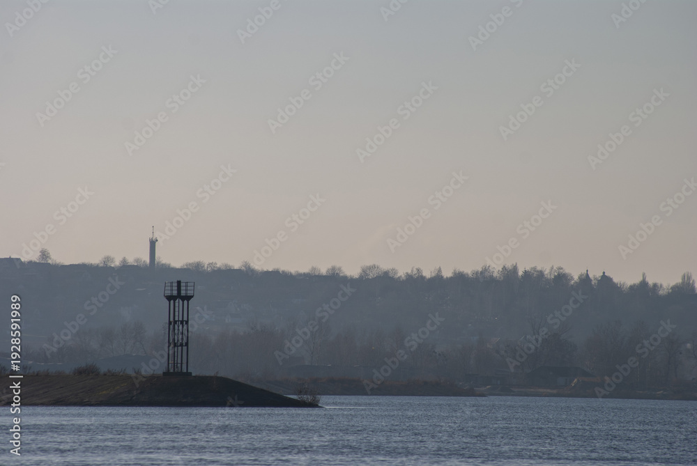 Fototapeta premium lighthouse in the fog