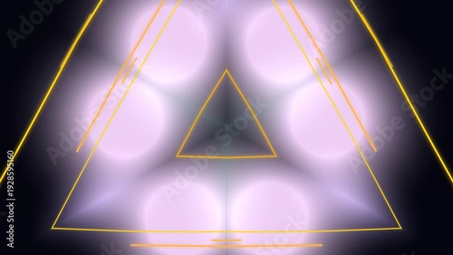 Neon Triangle Glow Abstract Animation
