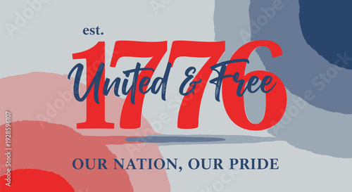 Patriotic logo template with USA founding date