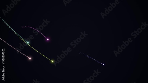 Dark Space Particle Motion Background
