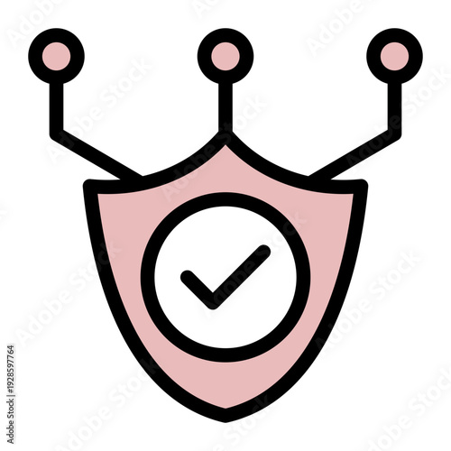 Policies and practices preventing unauthorized access to computer networks and resources (Solid Color Lineal Style)
