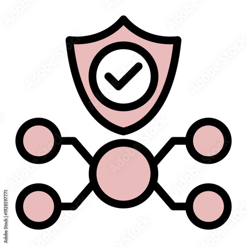 Electronic protection methods for computers, networks, and data from unauthorized access (Solid Color Lineal Style)