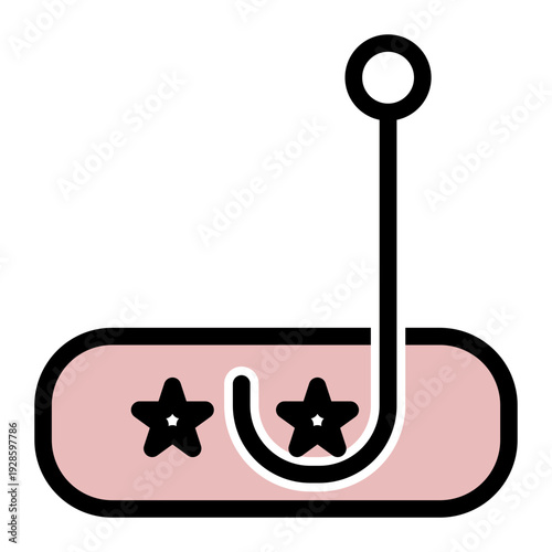 Fraudulent attempt to obtain sensitive information by disguising as a trustworthy entity (Solid Color Lineal Style)