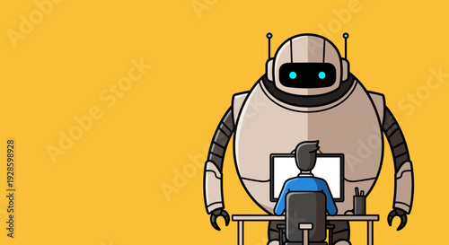 AI Automation Oversight in Modern Workplace Concept