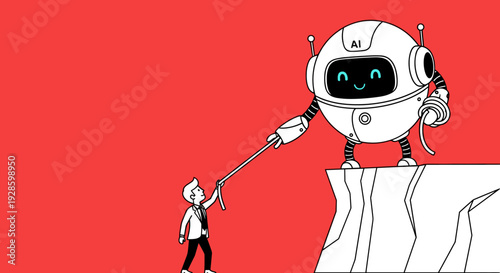 Artificial Intelligence Helping Businessman Overcome Risk