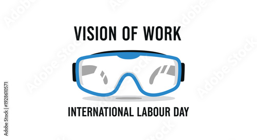 International Labour Day safety goggles icon