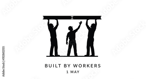 Labor day worker icons, Built by workers 1 May