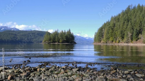 Green Point Day Use Area at the Sasquatch Provincial Park near Harrison Hot Springs during a winter season in the Fraser Valley of British Columbia, Canada