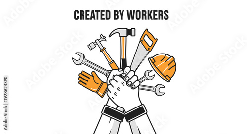 Worker tools icon set