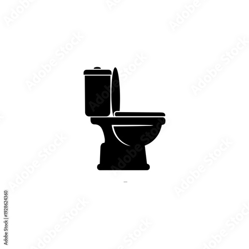 Toilet bowl restroom sanitation symbol simple bathroom icon On white Background Vector illustration