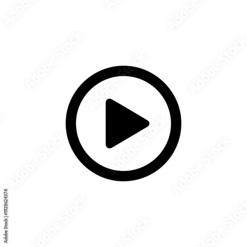 Online video platform play media streaming service icon On white Background Vector illustration