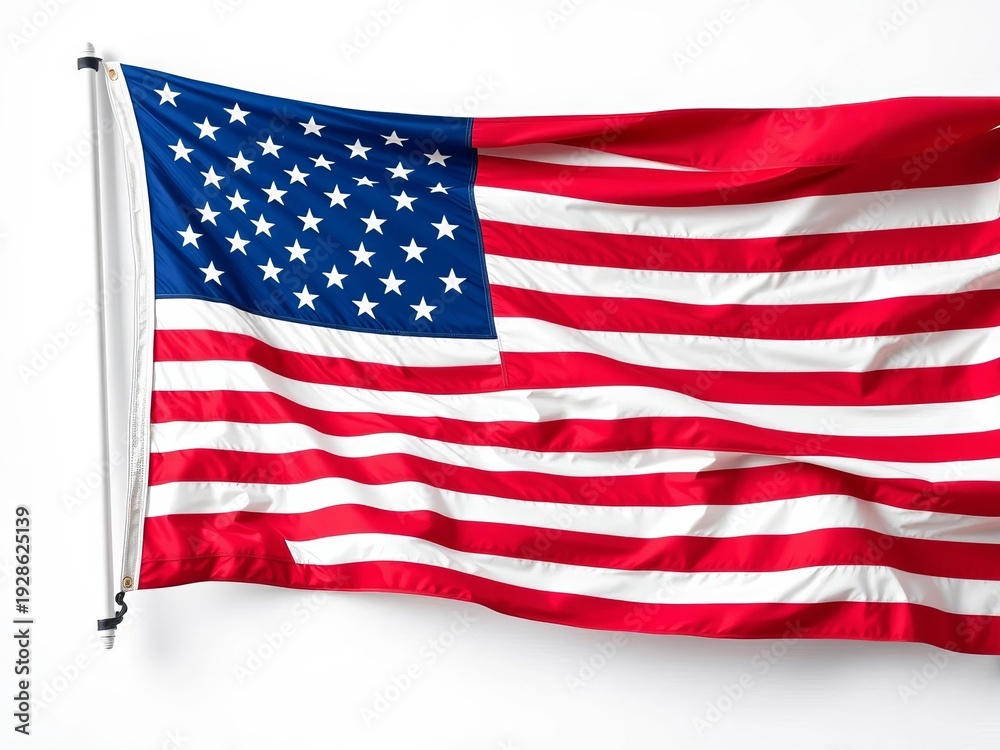 Obraz premium A simple, clean image of the American flag as a symbol of national pride, patriotic, minimal