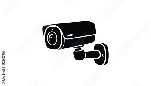 Modern security camera in sleek black design for surveillance