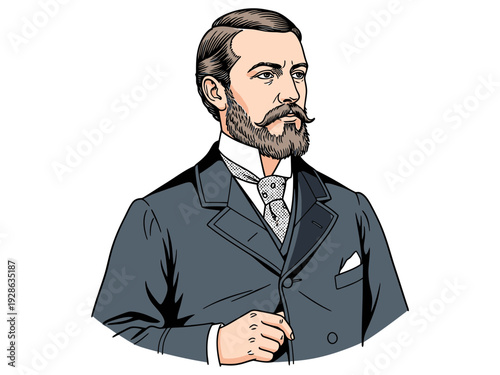 Male from 1880 vector