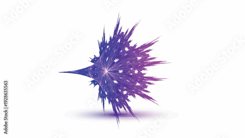 Abstract geometric vector illustration with interconnected nodes and lines forming a complex structure with a gradient color effect