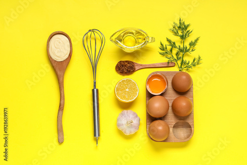 Wooden spoon with tasty may...
