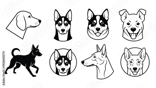 A playful collection of cartoon animals in various poses and styles