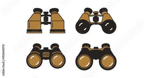 Antique Binoculars abstract elegant tone illustration