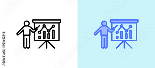 Presentation whitegreen icon