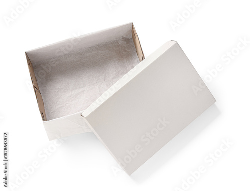 Empty cardboard shoebox iso...