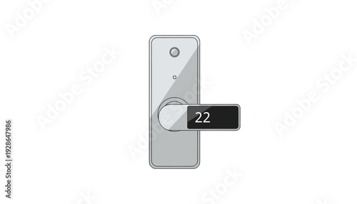 Modern electronic door lock with keycard entry system
