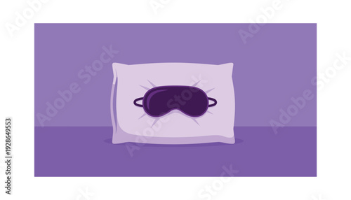 Sleep mask on pillow for restful night's sleep and relaxation