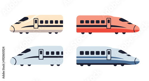 Bullet Train Model minimal abstract concept illustration
