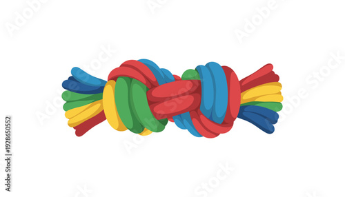 Vibrant colorful dog chew toy for playful pets