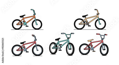 BMX Bike Line art clean modern tone