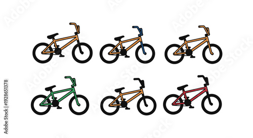 BMX Bike Line art abstract creative tone