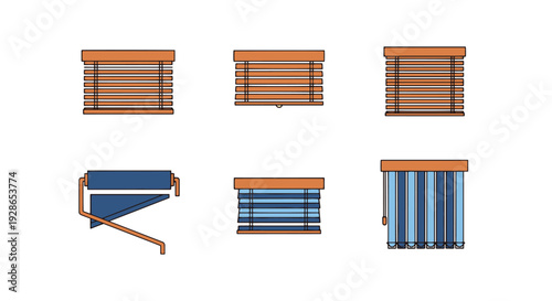 Blinds Line art minimal color design