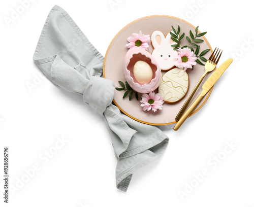 Easter table setting with b...