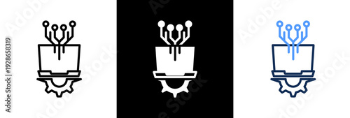 Technology triple icon