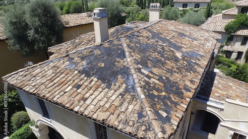 Infrared Roof Inspection Revealing Thermal Anomalies and Damage