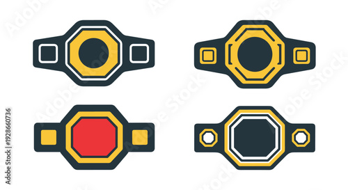 Championship Belt creative bold tone vector