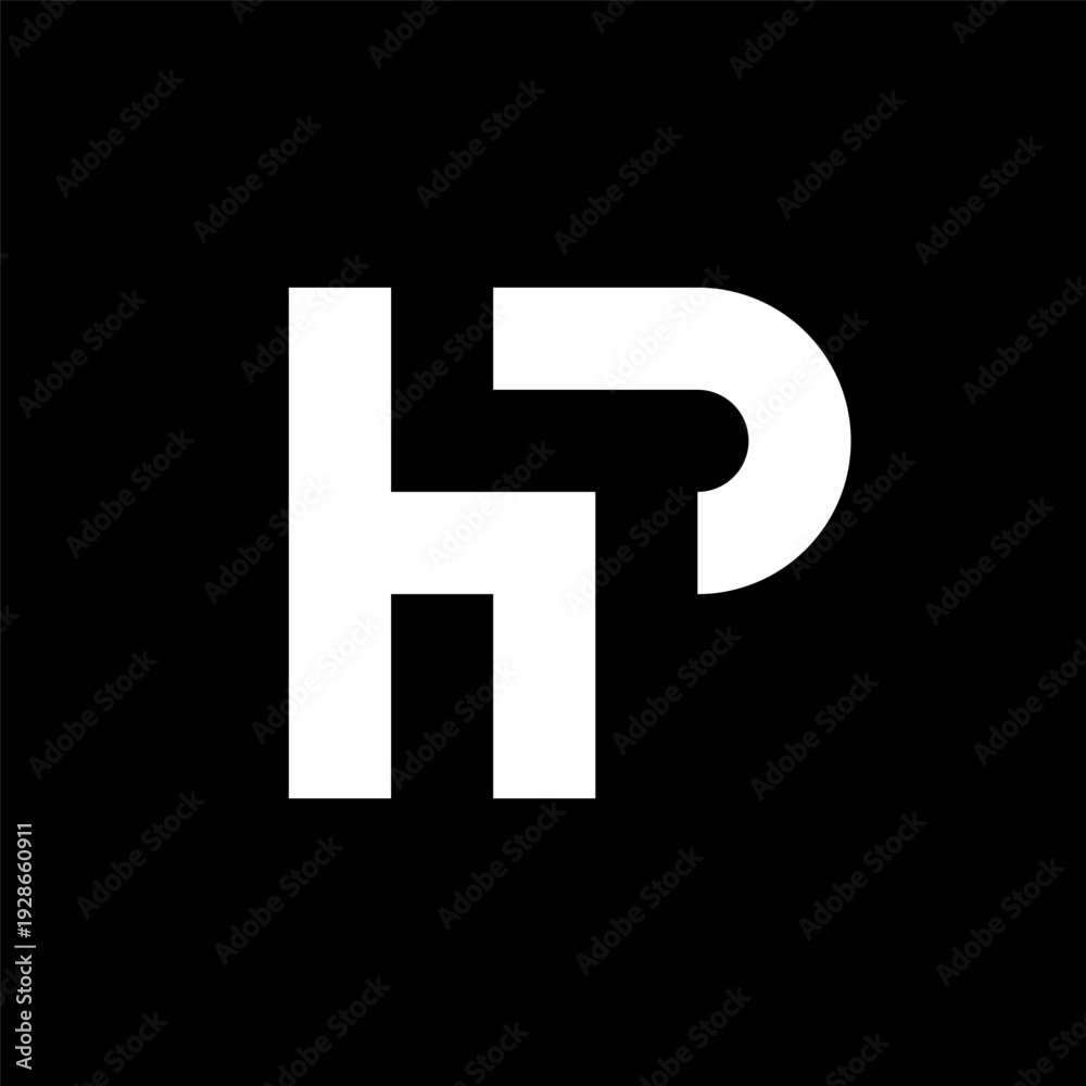 Obraz premium Letter HP modern creative monogram logo design