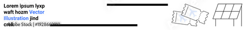 Event management, renewable energy, environmental solutions, graphic design templates, clean energy, marketing. Tickets and a solar panel beside placeholder text. Event management and renewable