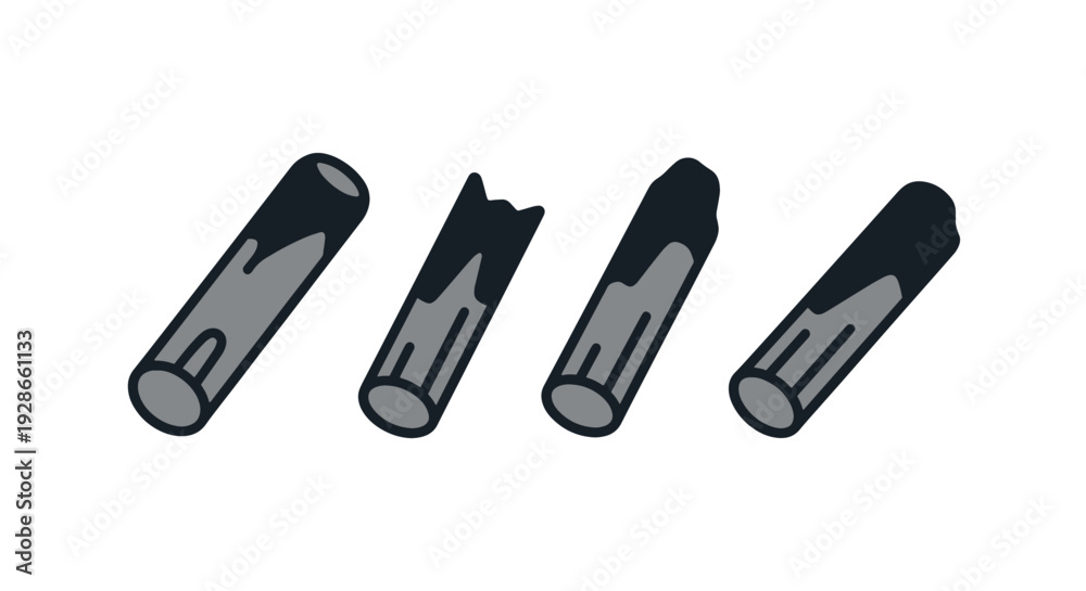 Fototapeta premium Charcoal Stick Line minimal abstract clean illustration