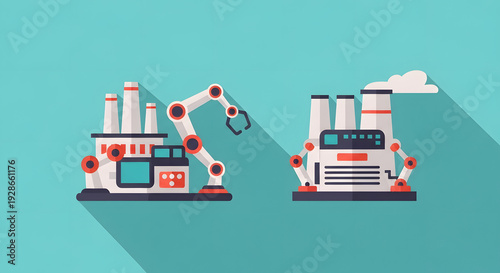 Industrial factory and automation robot