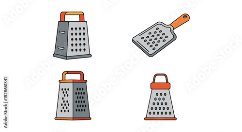 Cheese Grater Fine soft minimal tone illustration