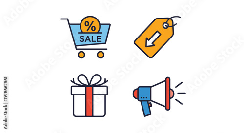 Clearance sale Line abstract colorful design illustration