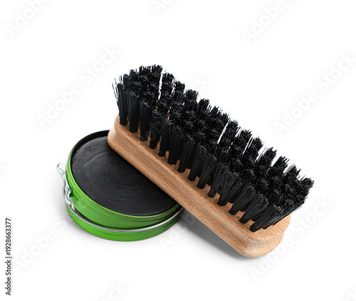 Shoe polish with brush on w...
