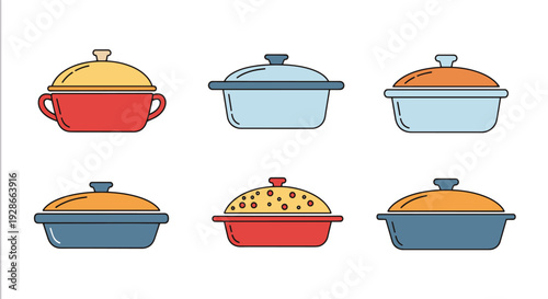 Casserole Dish Line clean creative tone