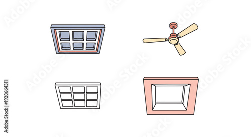 Ceiling Design Line clean modern color