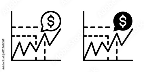 Aggregate demand icon, element icon for design branding, print, and digital media