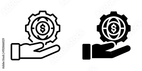 Macroeconomics icon, element icon for design branding, print, and digital media